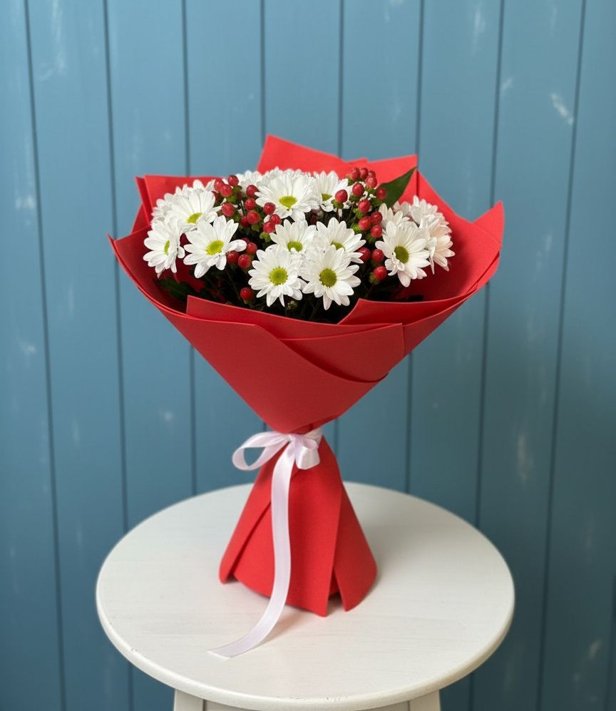 Букет цветов из: Хризантемы в Долинске