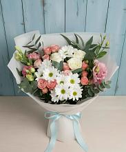 Букет цветов из:  Розы, Лизиантусы и Хризантемы #REPLACE_PRED# Долинске