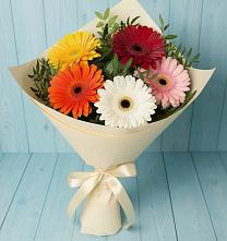 Букет цветов из:  Герберы в Долинске