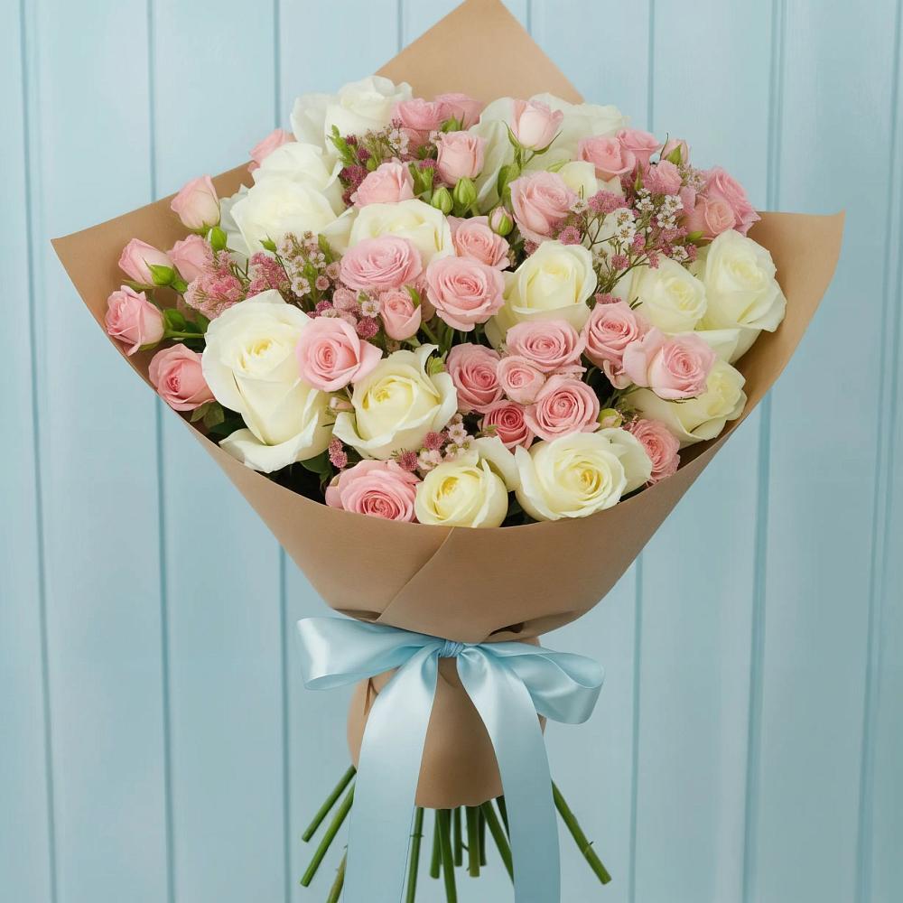 Букет цветов из: Розы в Долинске