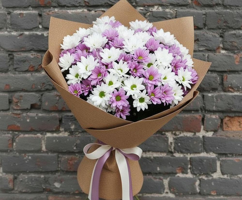 Букет цветов из: Хризантемы в Долинске