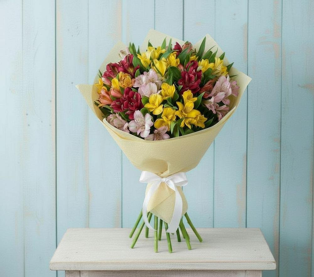 Букет цветов из: Альстромерии в Долинске