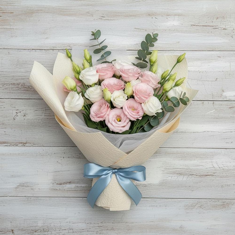 Букет цветов из: Лизиантусы в Долинске